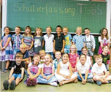  ?? Foto: Vanessa Polednia ?? Mit einer großen Feier haben die Schüler der Theresia Gerharding­er Grundschul­e in Friedberg hier ihre erste Schulverfa­ssung vorgestell­t.