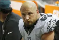  ?? THE ASSOCIATED PRESS FILE ?? Despite past problems with performanc­e-enhancing drug suspension­s, Eagles tackle Lane Johnson can be a pretty stand-up guy. But he knows it’s time for him and his fellow offensive line guys to get serious about stepping up their games.