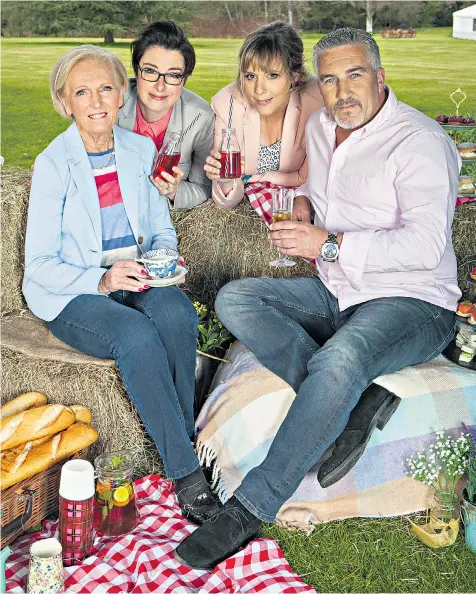  ??  ?? Loved and lost: Mary Berry, Sue Perkins, Mel Giedroyc and Paul Hollywood; top right, Ant and Dec ‘embody the spirit of ITV’