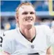  ?? AJ MAST/AP ?? Daniel Carlson has kicked four last-play field goals to lift the Raiders to wins this season.