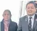  ??  ?? Major Udaibahada­r Gurung with his sister Lal Suba Gurung, 75, who is facing deportatio­n to Nepal