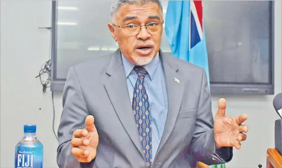  ?? Picture: JONACANI LALAKOBAU ?? Ministry of Health permanent secretary Dr James Fong said the ministry was working to select specific people from various countries who could come in.