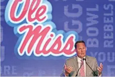  ?? BUTCH DILL, USA TODAY SPORTS ?? “We look forward to the conclusion of this entire process. No one looks forward to that more than I do,” Hugh Freeze says.