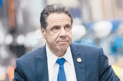  ?? JEENAH MOON/THE NEW YORK TIMES ?? Gov. Andrew Cuomo said he had “learned an important lesson” after harassment allegation­s surfaced.