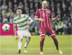  ??  ?? 0 Tierney impressed in his tussle with Bayern’s Arjen Robben.