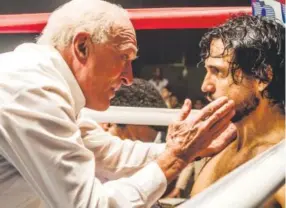  ?? Provided by Rico Torres, The Weinstein Company ?? Robert De Niro and Edgar Ramirez in “Hands of Stone.”