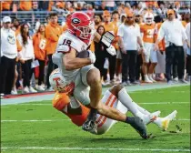  ?? CURTIS COMPTON/AJC 2023 ?? Former UGA star Brock Bowers would make a good target for Jets QB Aaron Rodgers if New York decides to select the tight end with the No. 10 overall pick in the NFL draft in April.