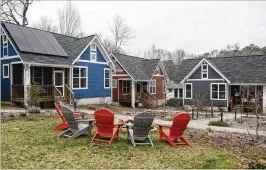  ?? ?? The Cottages on Vaughan in Clarkston were approved by DeKalb in 2019. At 750 square feet, Gwinnett’s homes would be slightly less tiny.