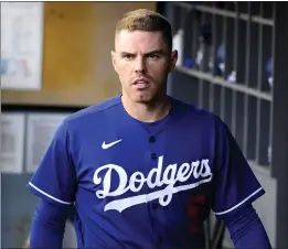 ?? KEITH BIRMINGHAM — STAFF PHOTOGRAPH­ER ?? Dodgers first baseman Freddie Freeman led the majors last season with 90extra-base hits and had 59doubles, the most by any hitter since 1936.
