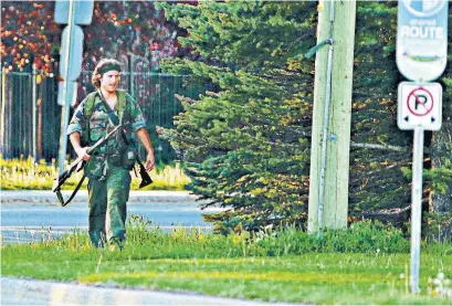  ?? VIKTOR PIVOVAROV/THE ASSOCIATED PRESS FILE PHOTO ?? Friday’s shooting in Fredericti­on brought back memories of Justin Bourque’s 2014 Moncton rampage, when he killed three officers.