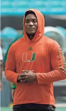  ?? LYNNE SLADKY/AP ?? Miami quarterbac­k D’eriq King, seen Sept. 25 needs surgery to repair his right shoulder.