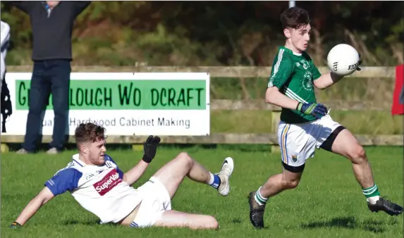  ??  ?? Clara Gaels on the attack against St Patrick’s on a beautiful November morning in Laragh.