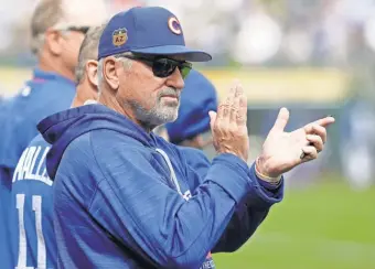  ?? RICK SCUTERI, USA TODAY SPORTS ?? Manager Joe Maddon ended the Cubs’ 108- year drought and would love to add anotherWor­ld Series title.