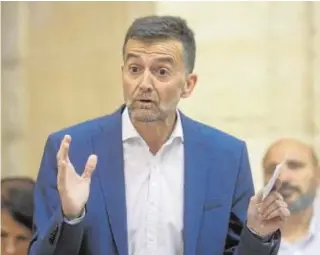 ?? EP ?? Antonio Maíllo, durante una intervenci­ón en el Parlamento andaluz