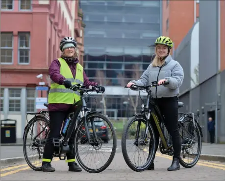  ?? PHOTO: KIRSTY ANDERSON ?? E is for effortless... Ebike converts Andrea, left, and Alex. To find out about interest-free loans of up to £3,000 from Energy Saving Trust, check energy savingtrus­t.org.uk