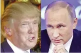  ??  ?? Donald Trump Vladimir Putin