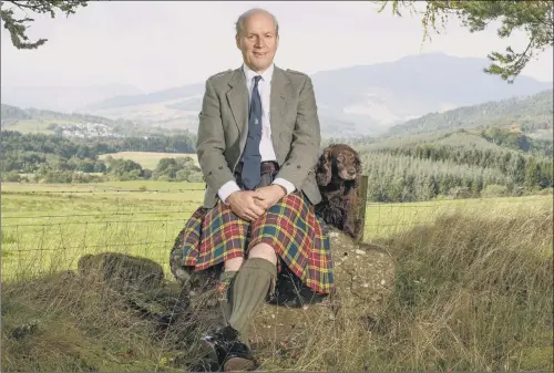  ??  ?? John Michael Baillie-Hamilton Buchanan, now known as The Buchanan, the new chief of the Scottish clan Buchanan.