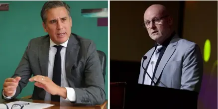  ?? ArCHIvo ?? El ministro de Comercio Exterior, Manuel Tovar (izq.), afirmó este miércoles que no ha podido hablar con el primer vicepresid­ente, Stephan Brunner, y aclaró que no comparte lo dicho por él.