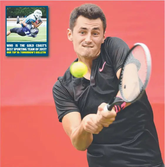  ?? Picture: GETTY IMAGES ?? Controvers­ial Gold Coast tennis talent Bernard Tomic is still entered for qualifying in the Australian Open.