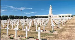  ??  ?? Cemetery outside of the Douaumont ossuary near Verdun France. Memorial of the soldiers who died on the battlefiel­d during the Battle of Verdun in World War I