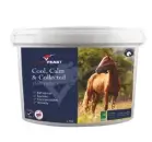  ??  ?? EQUIFEAST COOL, CALM & COLLECTED A patented chelated calcium calmer, which supports efficient brain function to help horses prone to anxiety or overreacti­on. £57.50 for 1.75kg starter pack equifeast.com