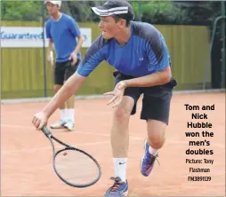  ?? Picture: Tony Flashman FM3891139 ?? Tom and
Nick Hubble won the men’s doubles