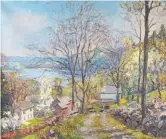  ??  ?? Edward Willis Redfield (1869-1965), May, Point Pleasant.
Oil on canvas, 32 x 40 in., signed bottom right: ‘E.W.REDFIELD’; titled, signed and dated on upper stretcher verso: ‘1932’. Estimate: $120/180,000 SOLD: $225,000