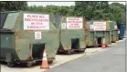  ?? Ned Gerard / Hearst Connecticu­t Media ?? Recycling dumpsters for Fairfield residents at the town’s transfer station.