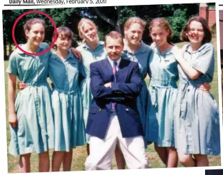  ??  ?? Happy days: Kate, circled, with Kevin Alford at school. Right, they meet again, with wife Denise alongside. Below, Kate at Port Talbot