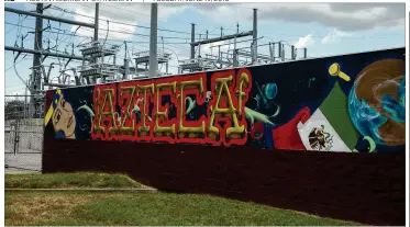  ?? JAY JANNER / AMERICAN-STATESMAN ?? The “For La Raza” mural once again graces the old Holly Power Plant.