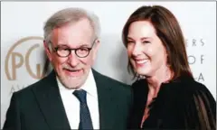  ?? AFP ?? US director Steven Spielberg (left) and producer Kathleen Kennedy arrive for the 33rd Annual Producers Guild Awards at the Fairmont Century Plaza in Los Angeles on Saturday.