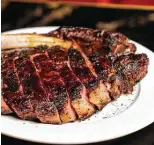  ?? Gatsby’s Prime Steakhouse ?? A 40-ounce tomahawk ribeye is among the Prime steak offerings.