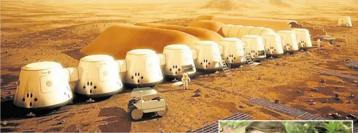  ?? PHOTO: CONTRIBUTE­D ?? FIRST HUMAN COLONY: Concept images of the Mars One settlement which could be establishe­d by 2025.