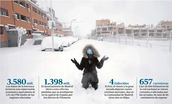  ?? ÁNGEL DE ANTONIO ?? La localidad de Illescas, en Toledo, donde la tormenta Filomena dejó una gran nevada