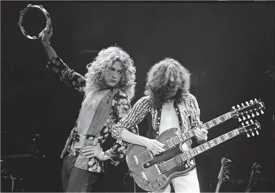  ??  ?? Os sobressalt­os vocais de Robert Plant e a concentraç­ão ágil da guitarra de Jimmy Page ficam bem demonstrad­os nesta coletânea