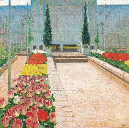  ?? //// Auktionsha­us im Kinsky ?? Carl Molls „Garten im Frühling auf der Hohen Warte“von 1903 wird auf 250.000 bis 500.000 Euro geschätzt.