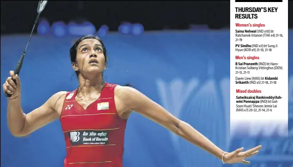  ?? GETTY ?? PV Sindhu’s quarterfin­al opponent Nozomi Okuhara had defeated her in the title clash at last year’s World Championsh­ips.