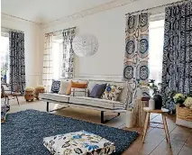  ?? MALCOM FABRICS ?? Curtains add a decorative element as well as insulating a room.