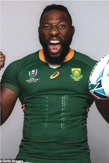  ??  ?? READY TO EXPLODE . . . Springboks prop Tendai “Beast’’ Mtawarira stands on the threshold of becoming a World Cup winner when South Africa take on England in the Rugby World Cup final in Yokohama, Japan, tomorrow