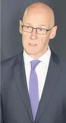  ??  ?? Tremendous progress Education secretary John Swinney