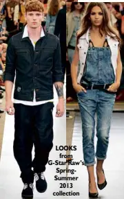  ??  ?? LOOKS
from G-Star Raw’s SpringSumm­er
2013 collection
From page C3