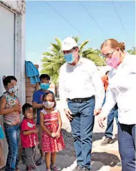  ?? /FJS ?? La alcaldesa acompañó al gobernador en gira de trabajo.