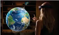  ??  ?? Xbox One’s updated Kinect may have receded in importance, but Microsoft remains committed to alternativ­e interfaces, as demonstrat­ed by its HoloLens AR headset (above, below right). Like everything else bearing a Microsoft logo nowadays, the hardware...