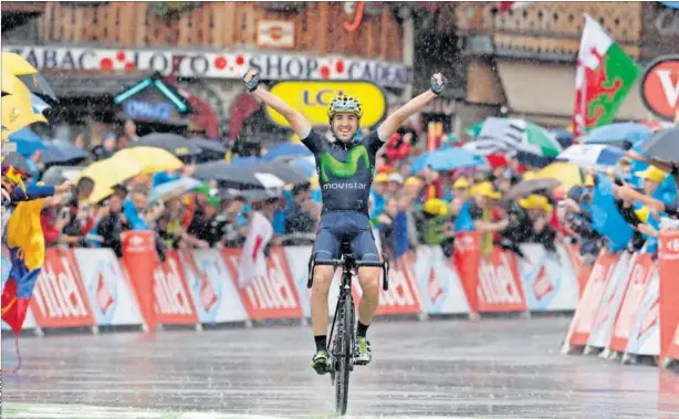  ??  ?? CUARTO ESPAÑOL. Ion Izagirre logró la primera (y segurament­e única) victoria española en el Tour 2016 y la cuarta en Morzine, tras Arroyo, Chozas y Sastre.