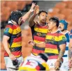  ?? Photo / Photosport ?? Waikato celebrate their first win over Auckland since 2017.