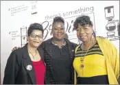  ?? YUTING JIANG / THE PALM BEACH POST ?? Mothers of the Movement — (from left) Geneva ReedVeal, Sybrina Fulton and Gwen Carr — gather Monday after meeting with elected officials and community leaders in Riviera Beach.