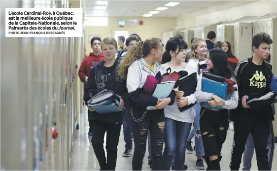  ?? PHOTO JEAN-FRANÇOIS DESGAGNÉS ?? L’école Cardinal-Roy, à Québec, est la meilleure école publique de la Capitale-Nationale, selon le Palmarès des écoles du Journal.