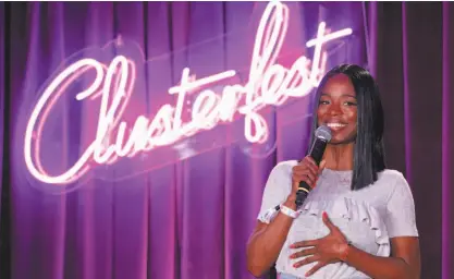  ?? FilmMagic 2018 ?? Oakland native Sydnee Washington, named an “UpNext” comedian at the 2019 Colossal Clusterfes­t in S.F., will be at Cobb’s Comedy Club in July.