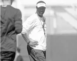  ?? JOE RONDONE/ASSOCIATED PRESS ?? Florida State coach Willie Taggart: “As a coach and as a head coach, I have been really impressed with our players. Not one day did I have to motivate them to practice.’’