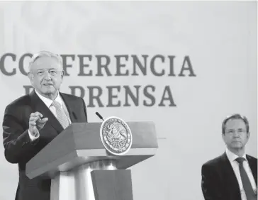  ?? FOTO: REFORMA ?? > Presidente Andrés Manuel López Obrador en conferenci­a de prensa.